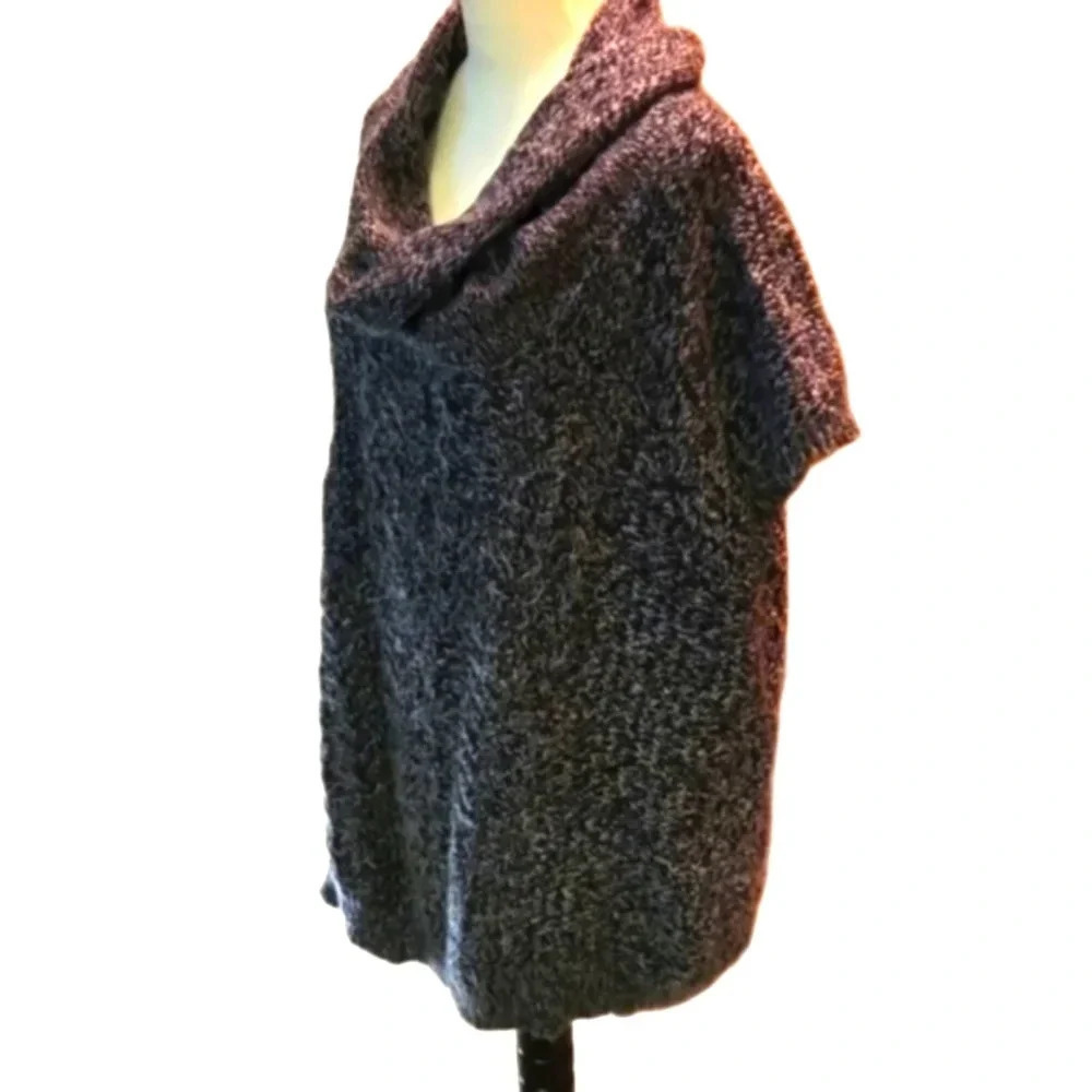 Worthington Pullover Cowl Neck Acrylic Sweater Gray Short Sleeve Women size 3X
